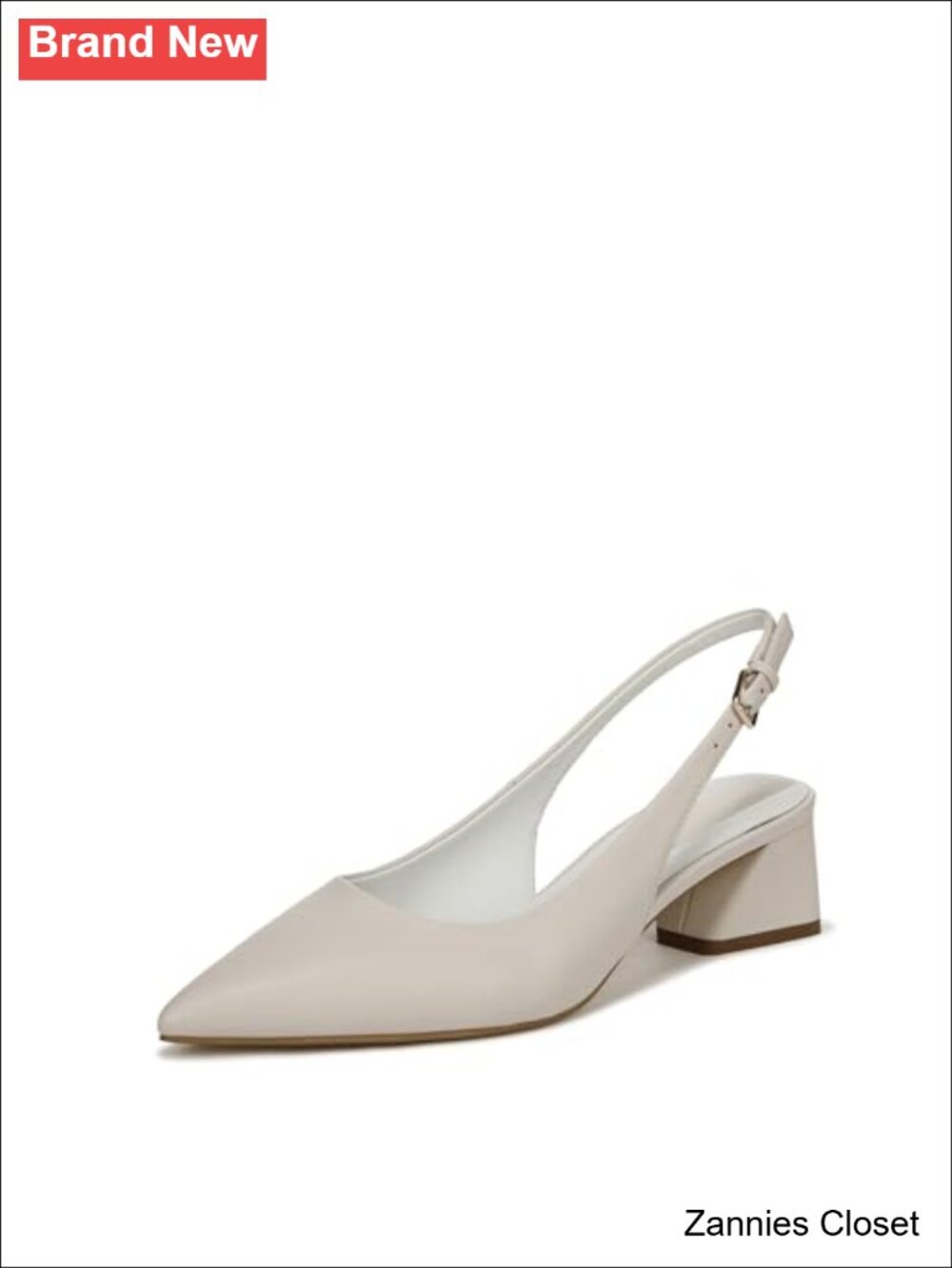 ✨Franco Sarto Racer Slingback Pump Pointed Toe Block Heel Women's Low Heel